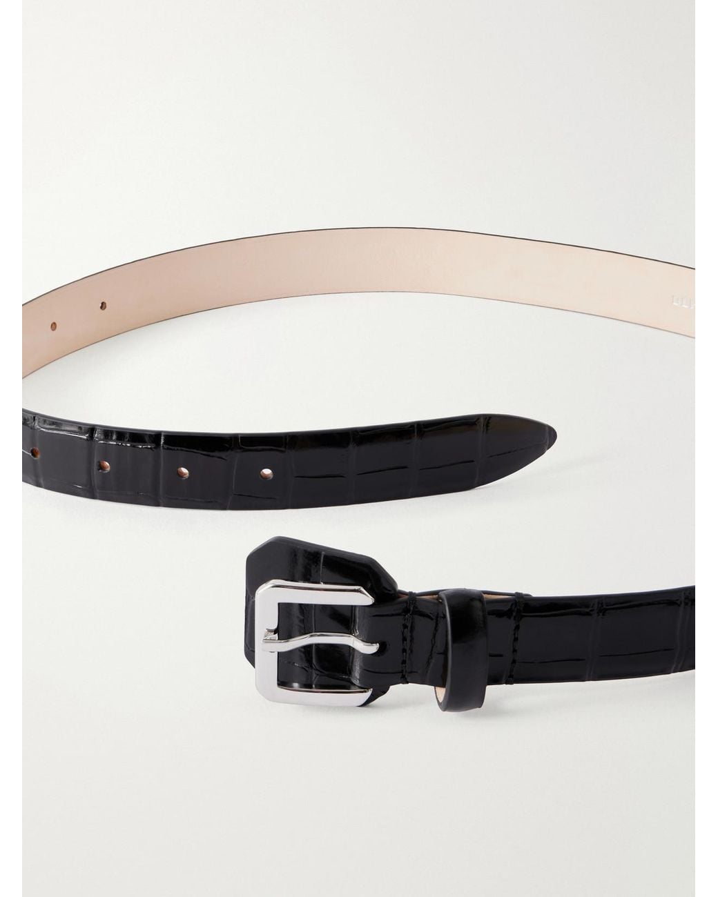 DEHANCHE Black Nini Embossed Leather Belt
