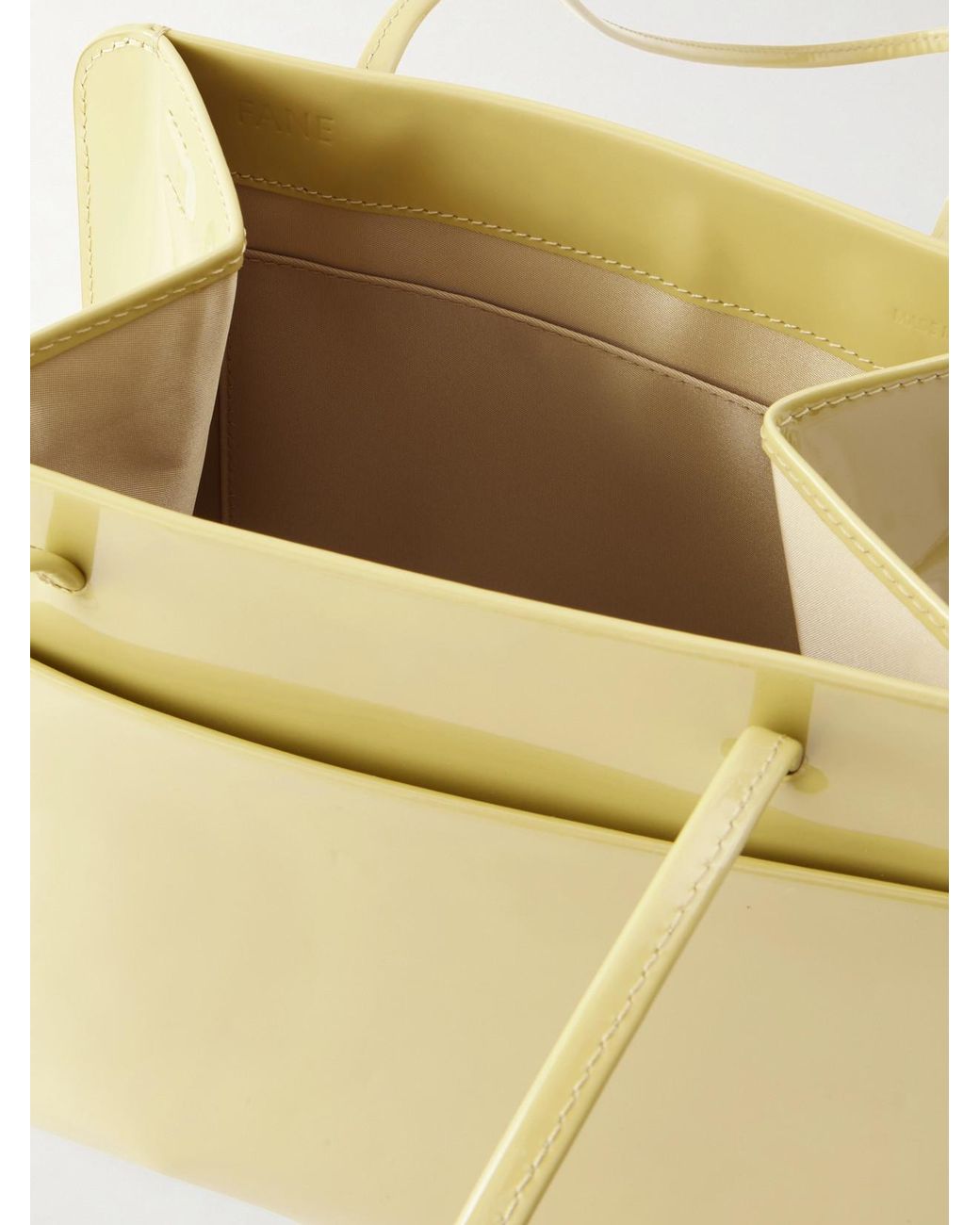 Faune Yellow Lisse Patent-Leather Shoulder Bag