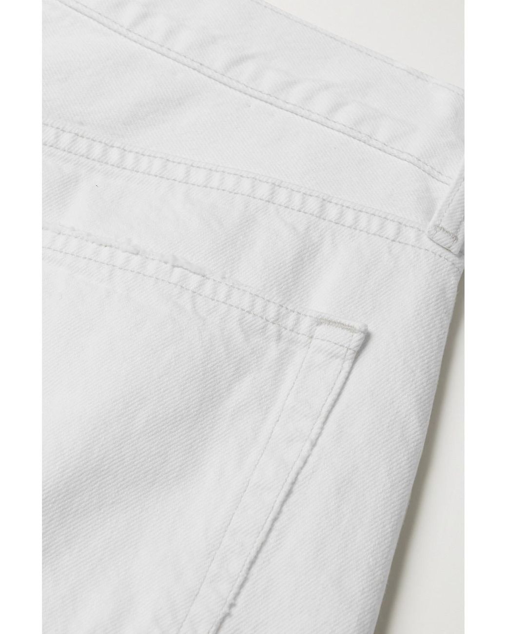 Agolde White Panna Cotta Parker Long Short In