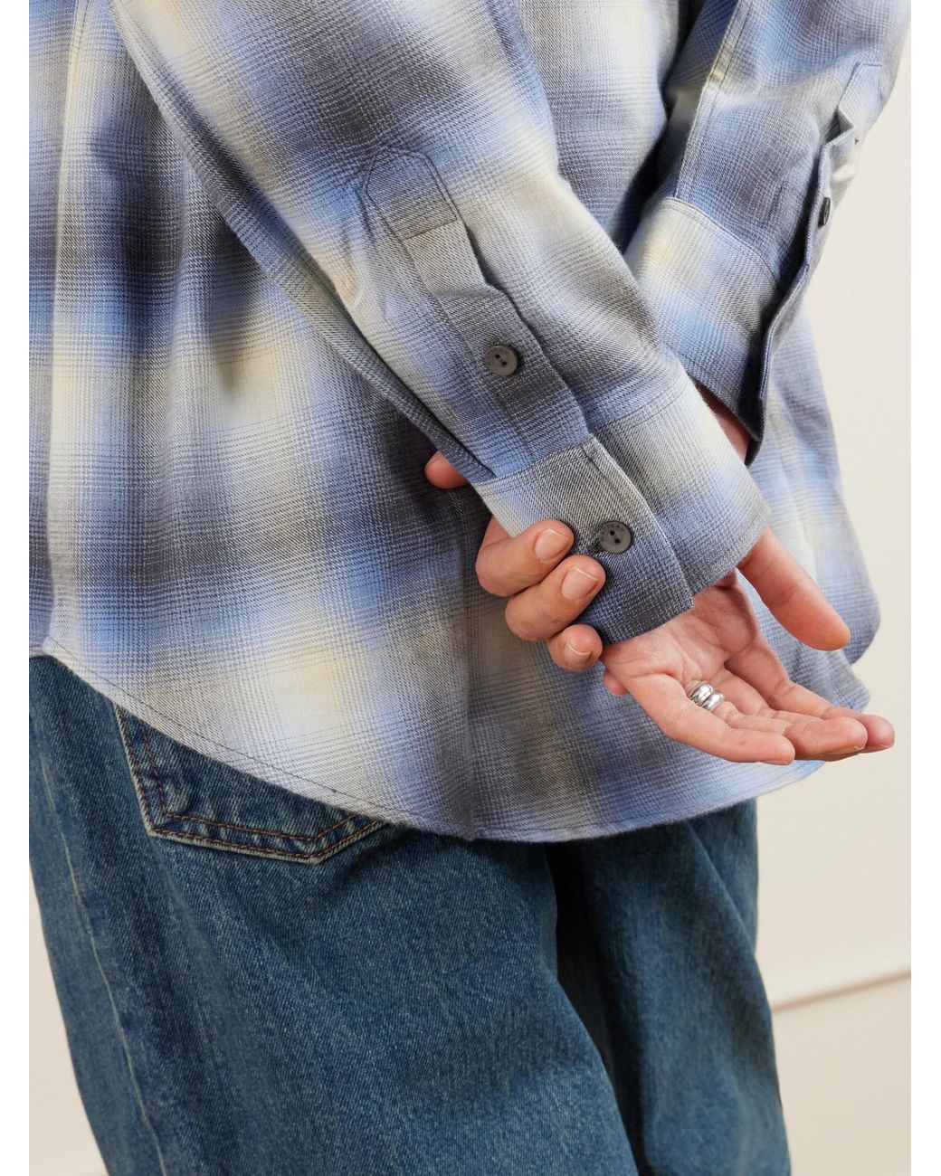 Matteau Blue Cotton-Flannel Shirt