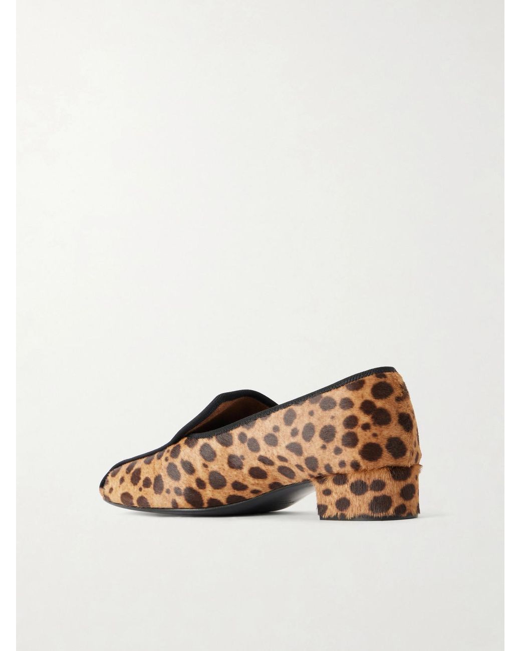 Herbert Levine Natural Showtime 30 Leopard-Print Pony Hair Loafers