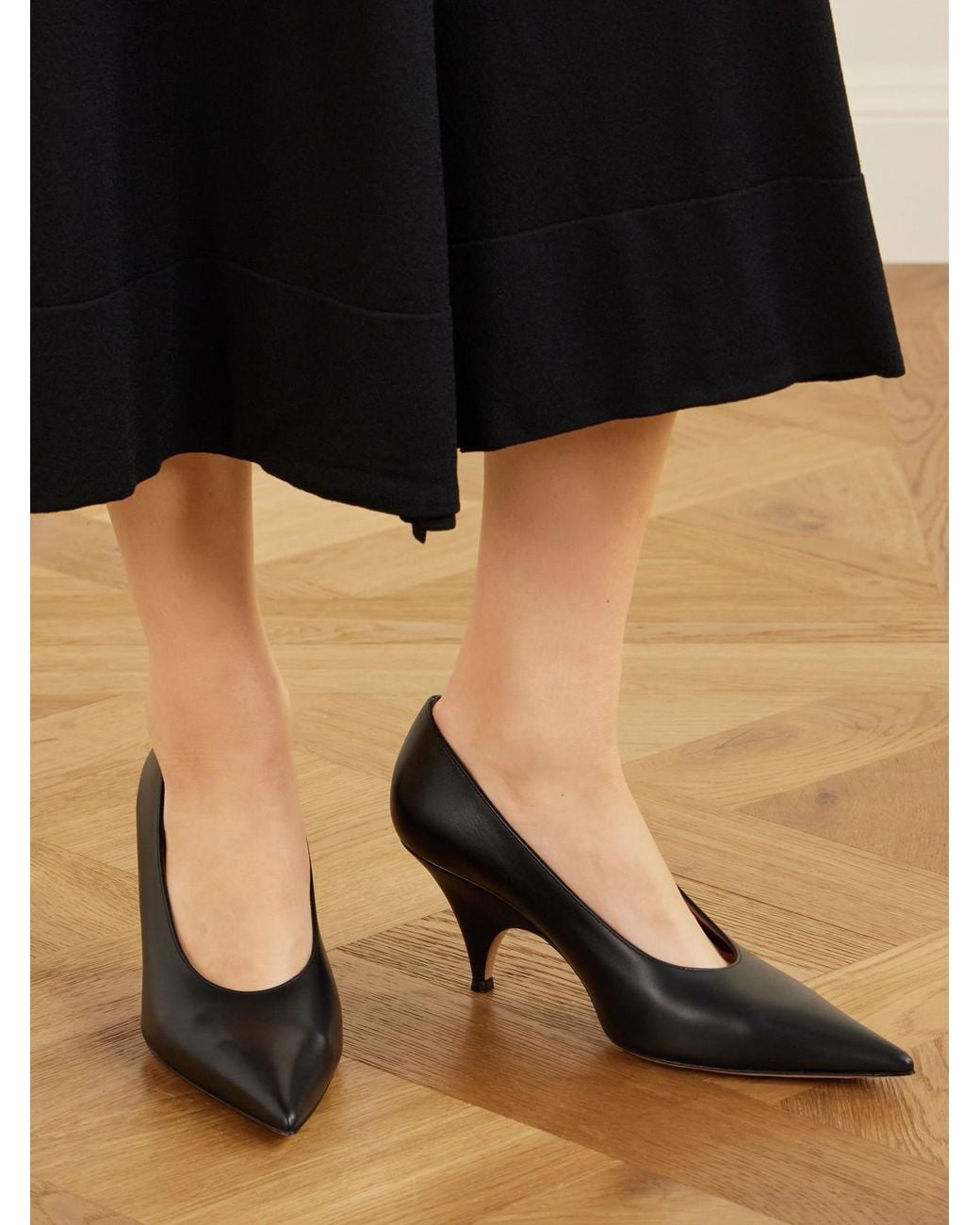 Gianvito Rossi Black Sofia 70 Leather Pumps