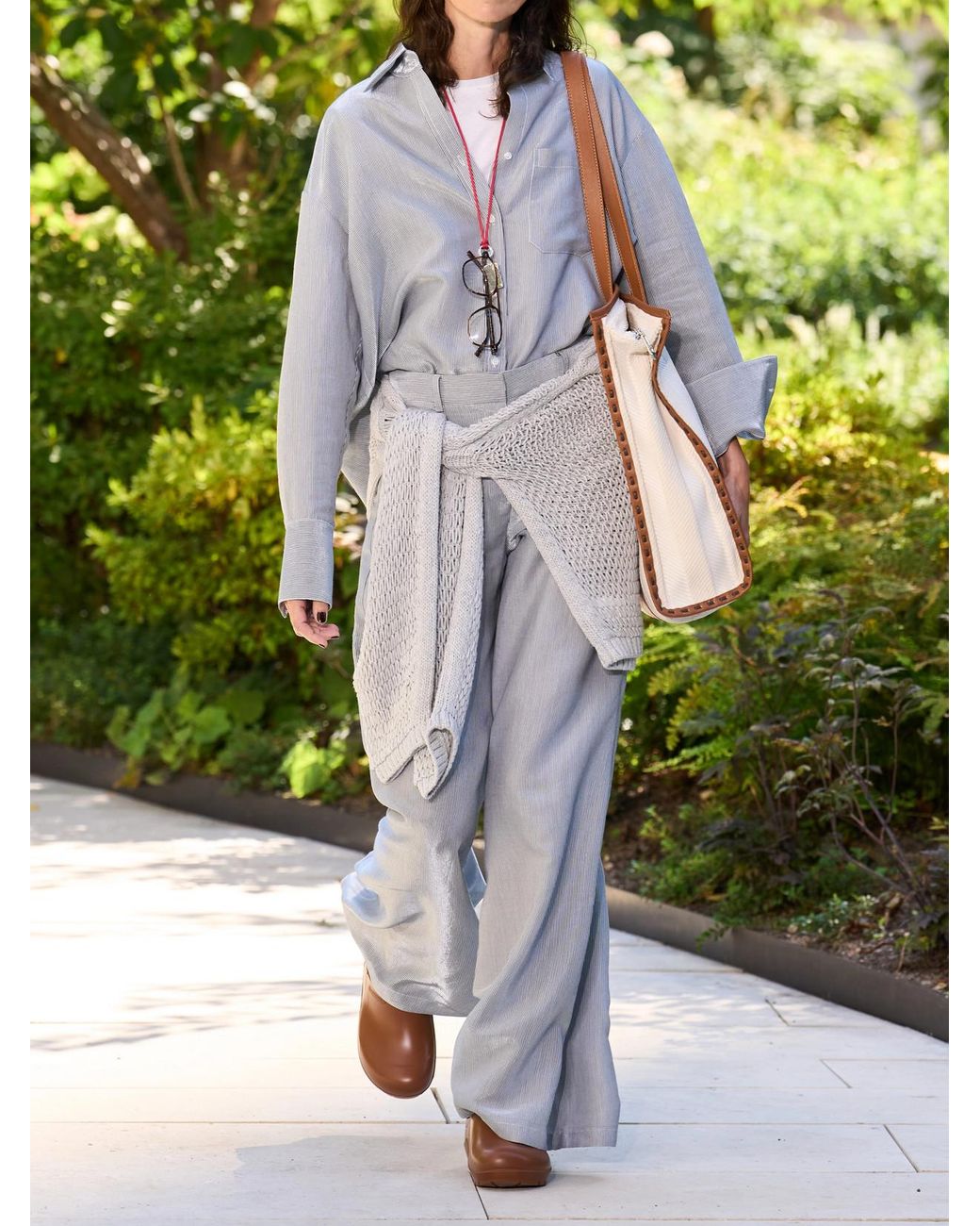 Twp Multicolor Dylan Striped Cotton-Blend Gabardine Wide-Leg Pants