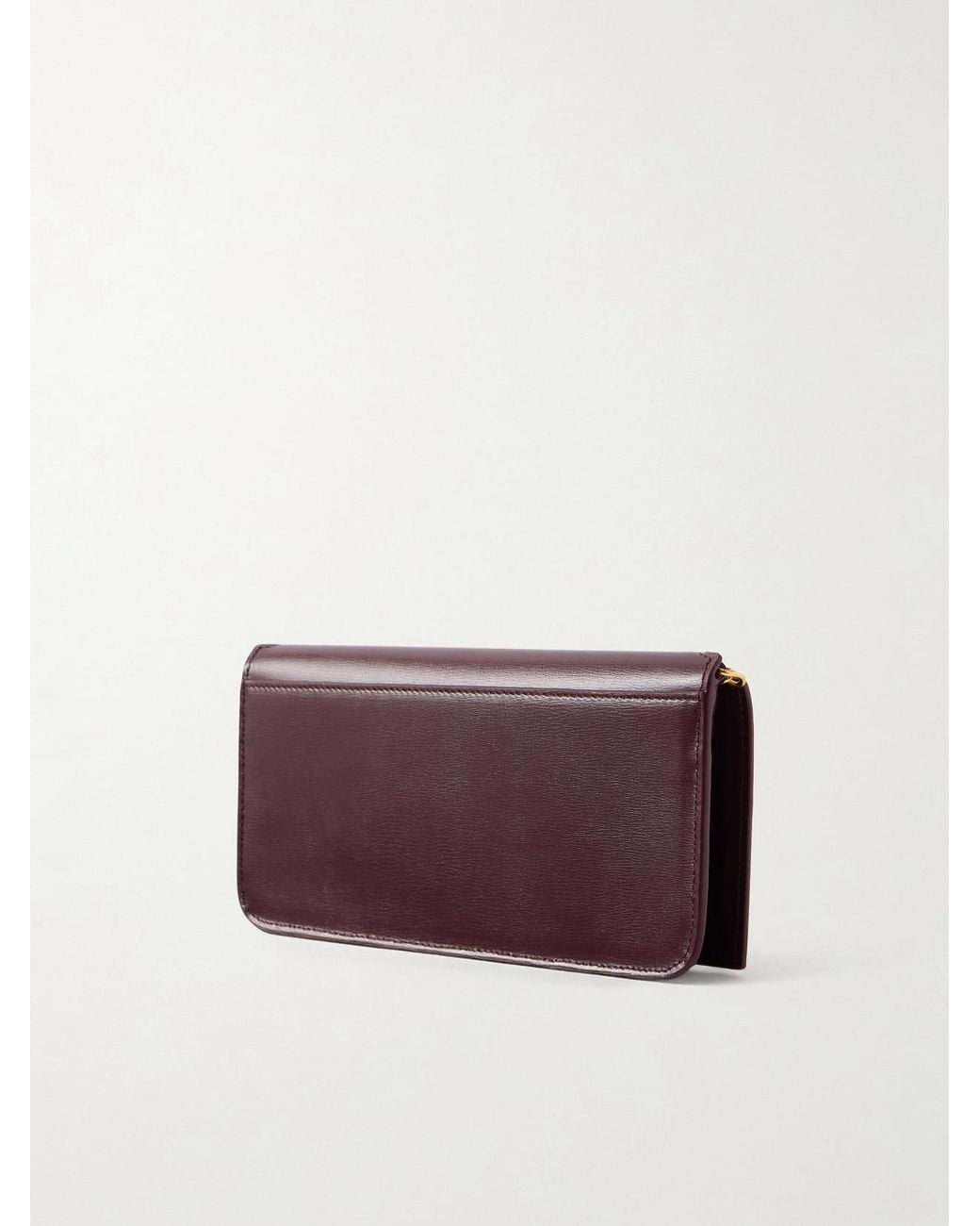 Saint Laurent Purple Cassandre Leather Phone Case