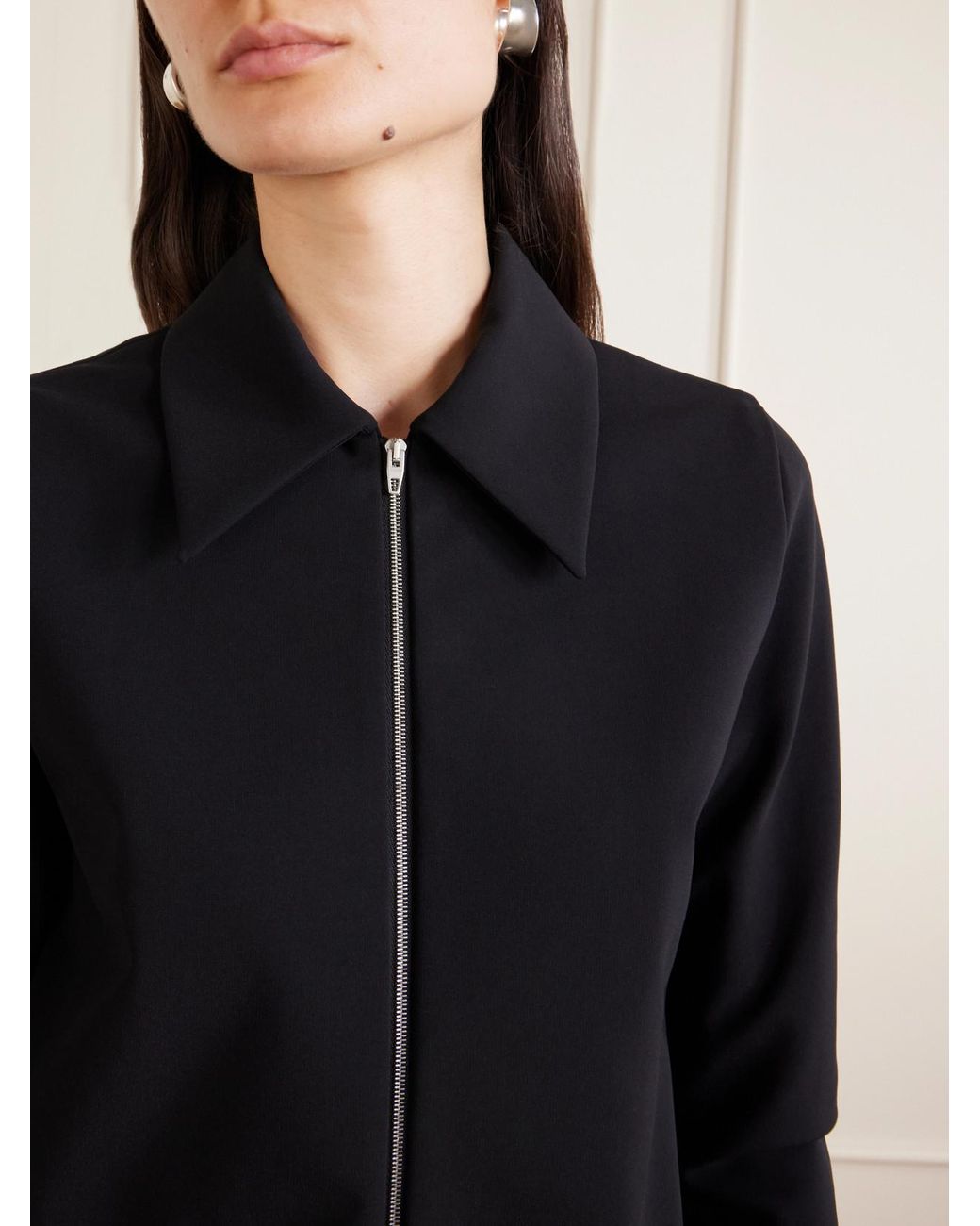 Jil Sander Black Cropped Shell Jacket