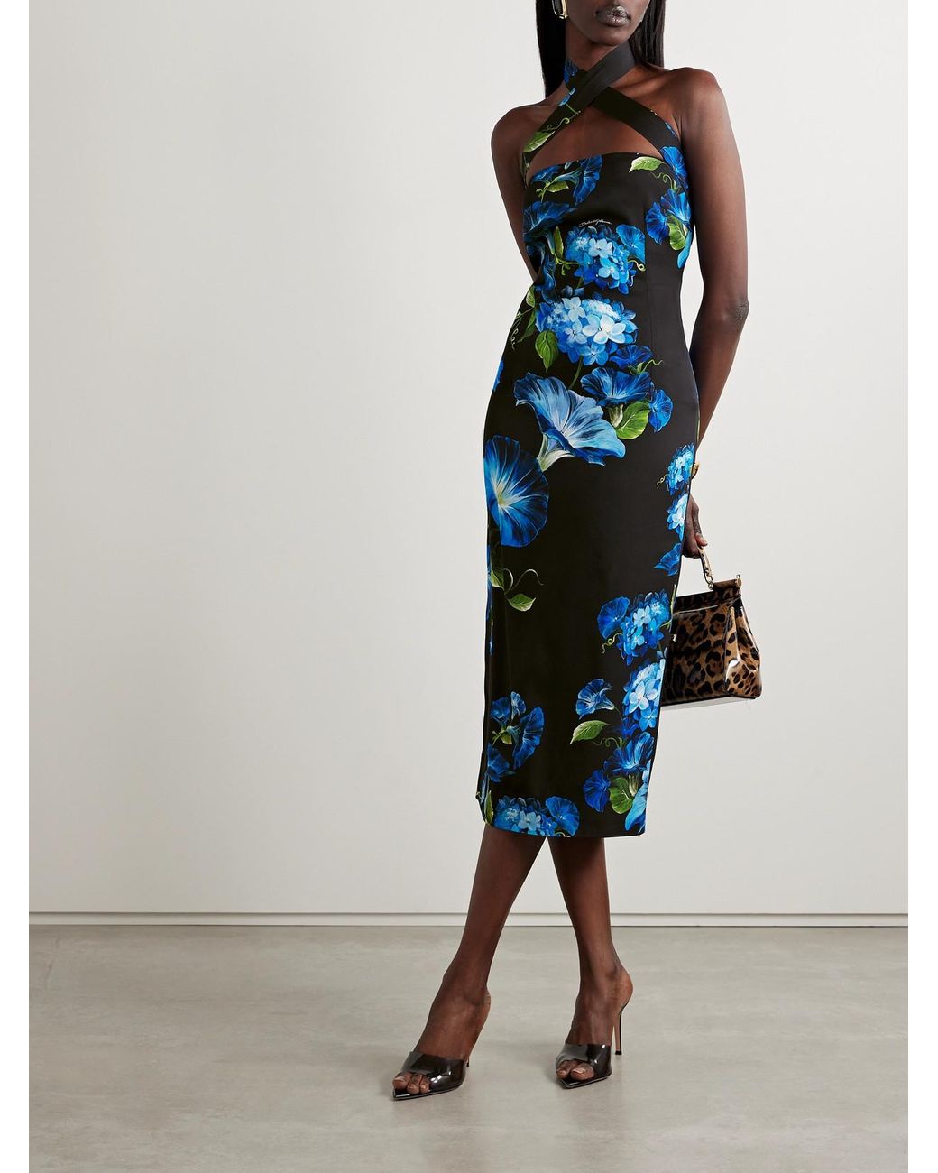 Dolce and gabbana clearance floral midi dress