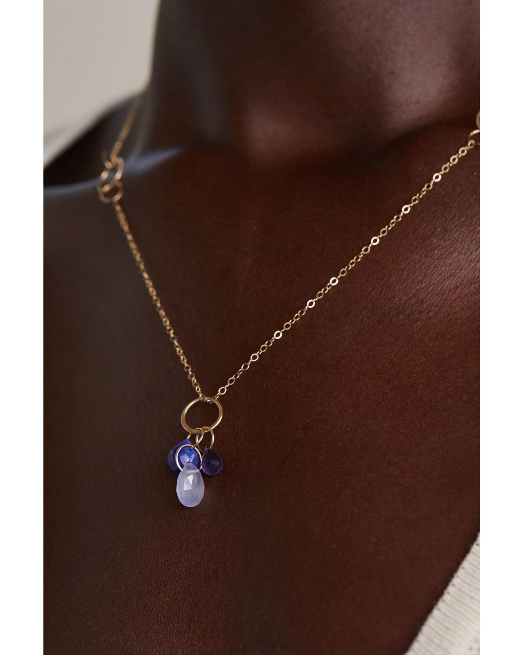 Melissa Joy Manning White 14-Karat Recycled Multi-Stone Necklace