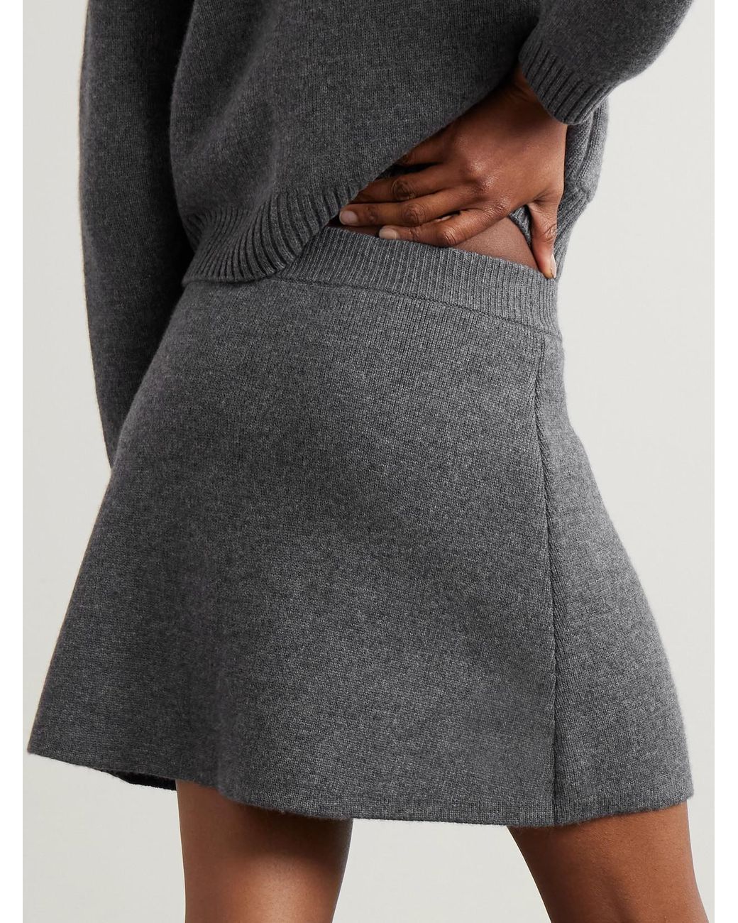 Lisa Yang Gray Clare Cashmere Mini Skirt