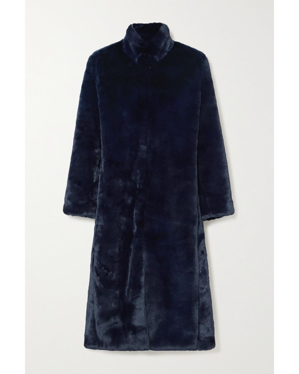 Cefinn Carly Faux Fur Coat in Blue - Lyst