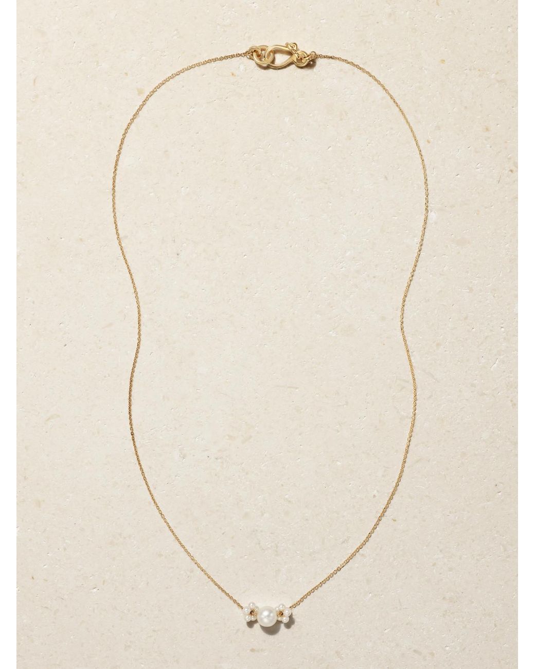 Sophie Bille Brahe White Orangerie De Perles 14-Karat Pearl Necklace