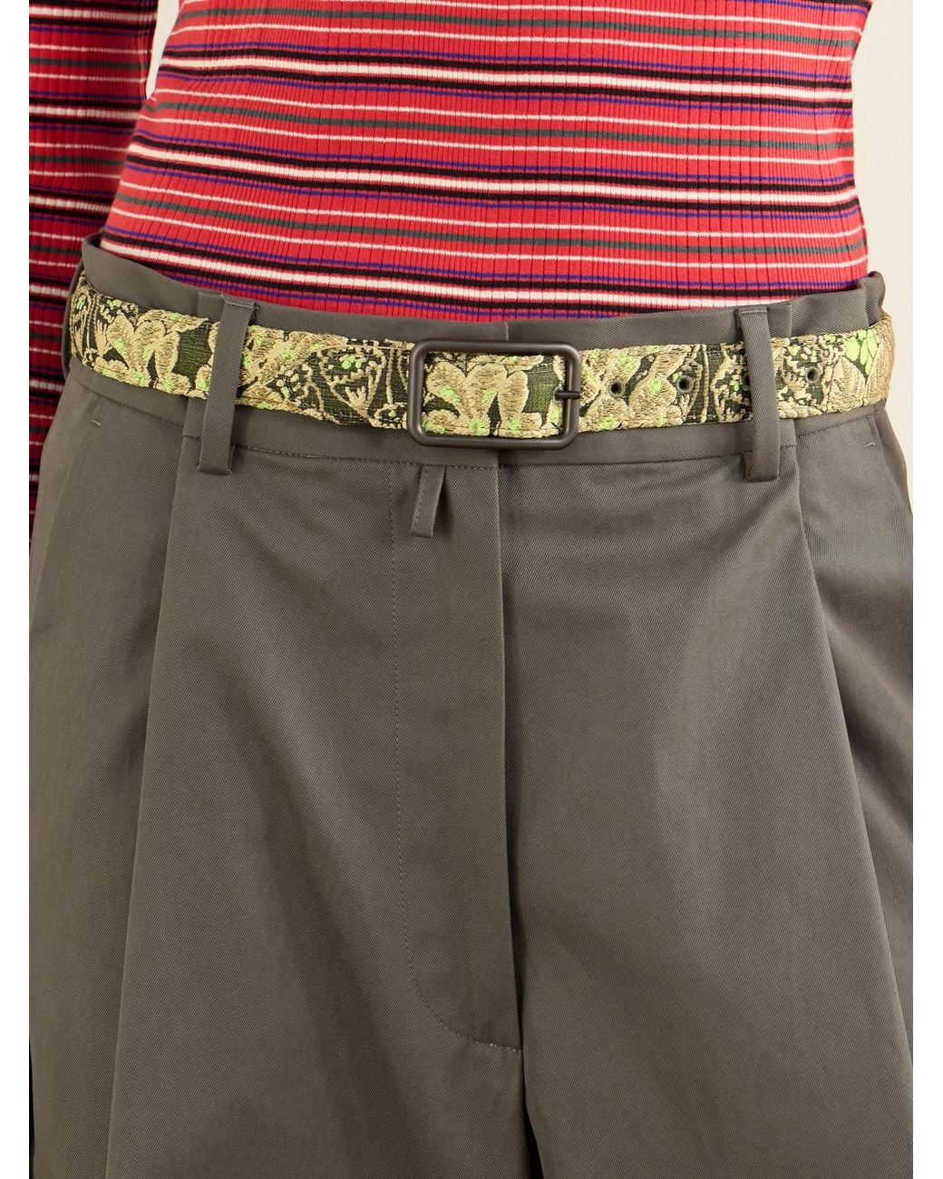 Dries Van Noten Natural Jacquard Belt