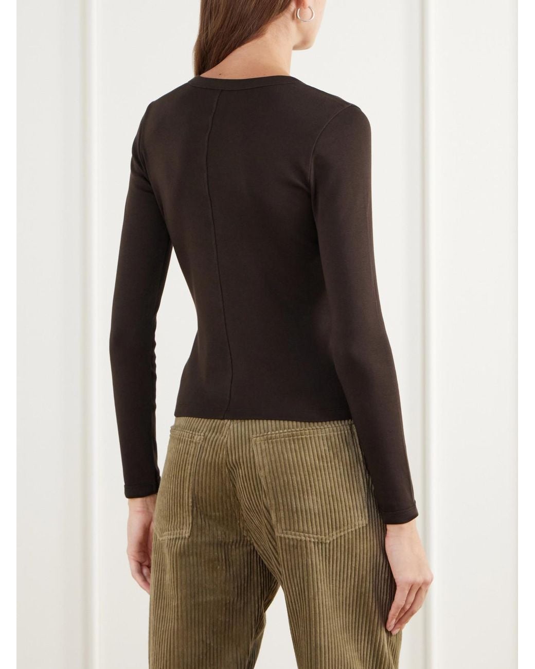 Flore Flore Brown Iman Organic Cotton-Jersey T-Shirt