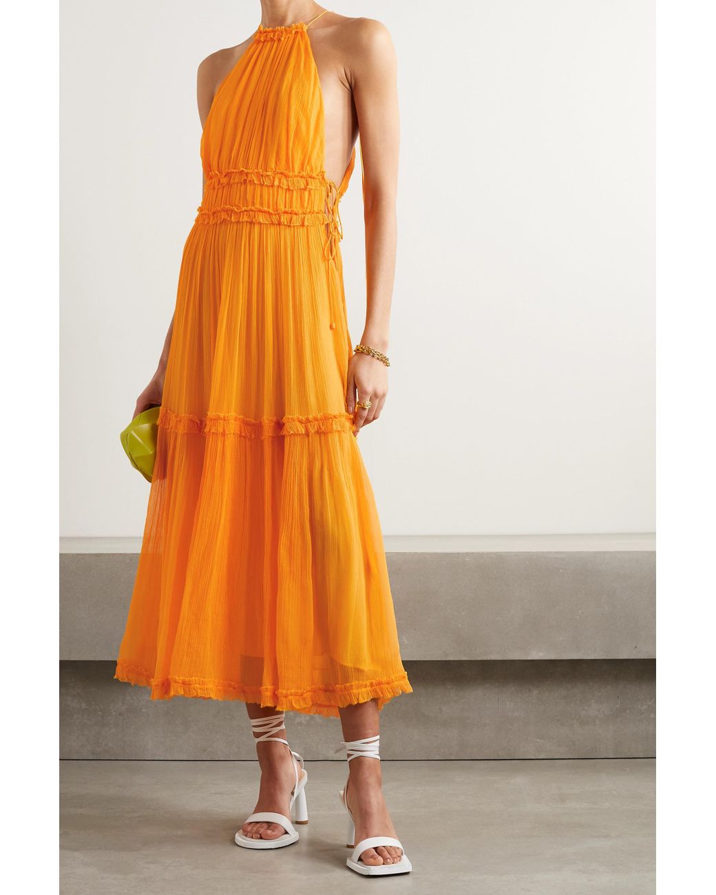zimmermann mae tiered frill long dress
