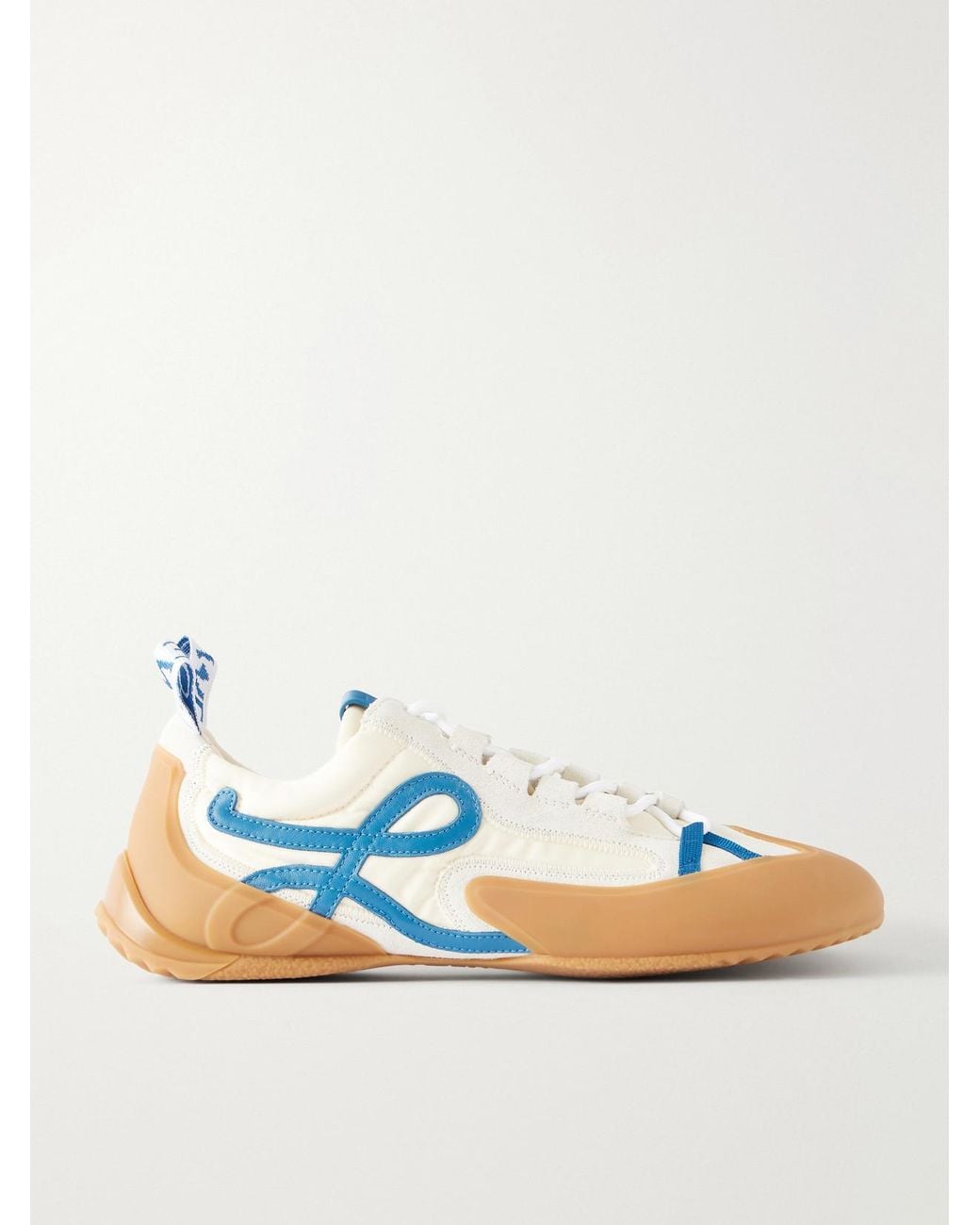 Loewe Blue Grip Tpu And Shell-Trimmed Suede Sneakers