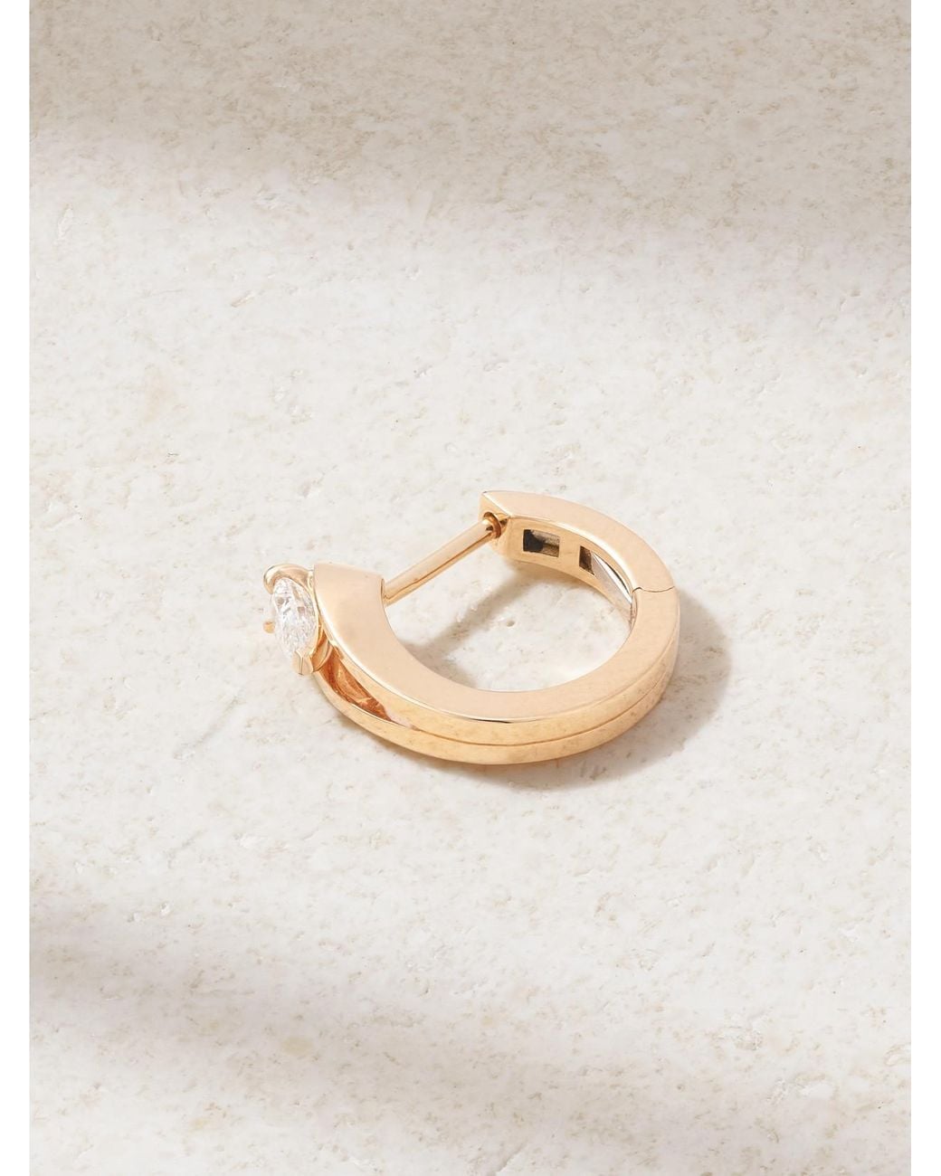 Repossi Natural Serti Inversé 18-Karat Rose Diamond Single Earring