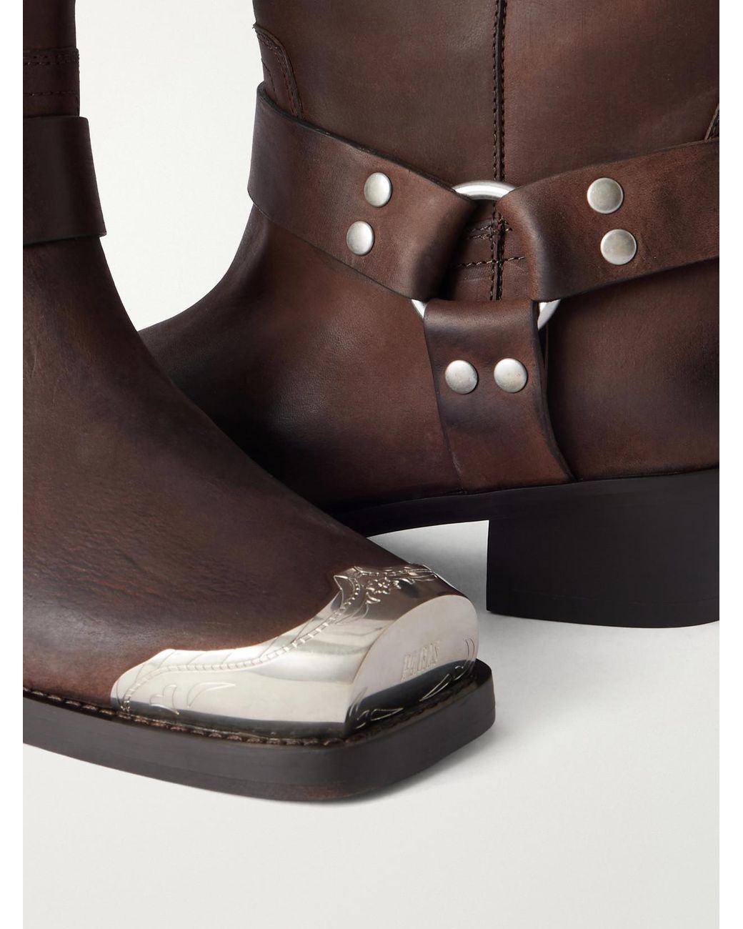 Paris Texas Brown Roxy 45 Embellished Leather Ankle Boots