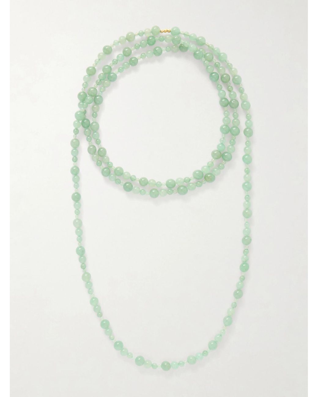 Jennifer Behr Green Veda-Tone Aventurine Necklace
