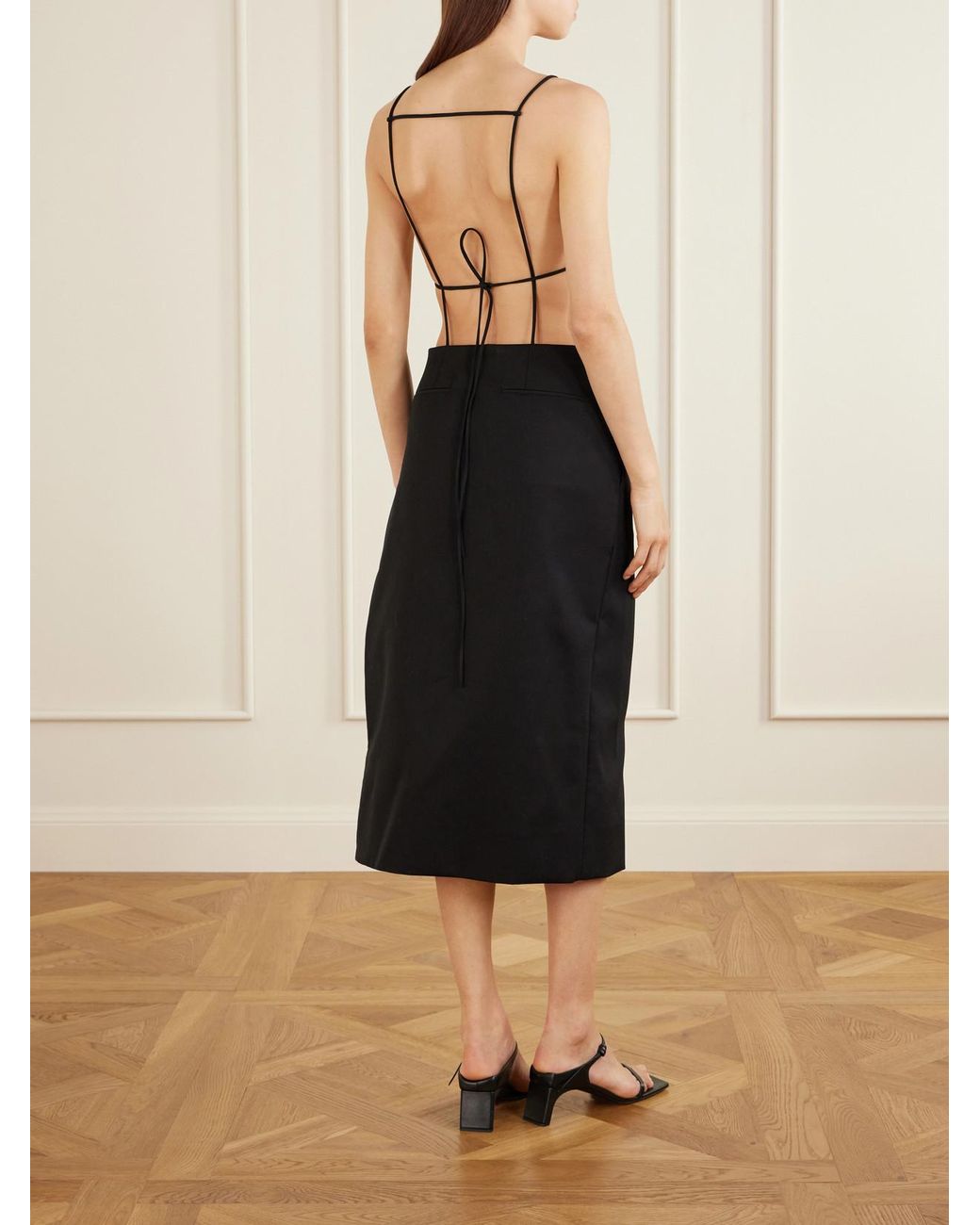 Calvin Klein Black Artemis Organic Cotton Midi Dress