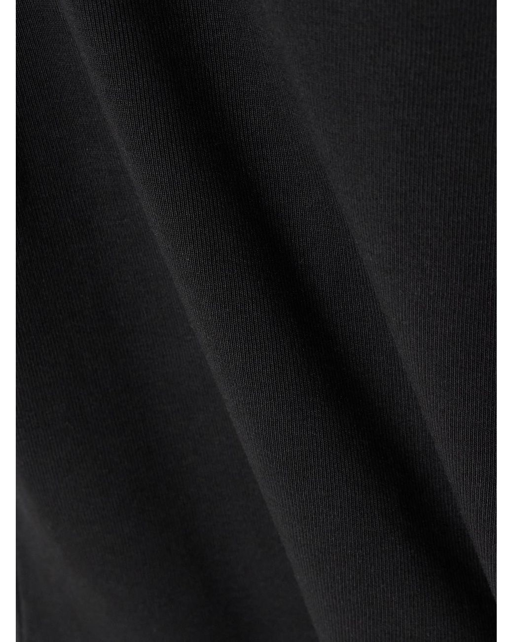 Flore Flore Black Steffi Ribbed Organic Cotton-Jersey T-Shirt