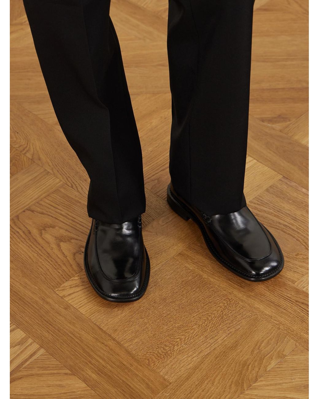 Calvin Klein Black Lido Leather Loafers