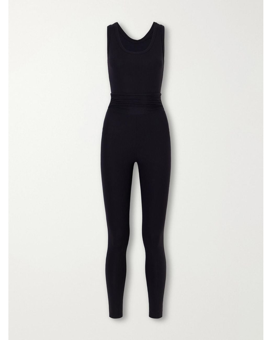Eres Blue Nellie Ribbed Gathered Stretch-Jersey Jumpsuit