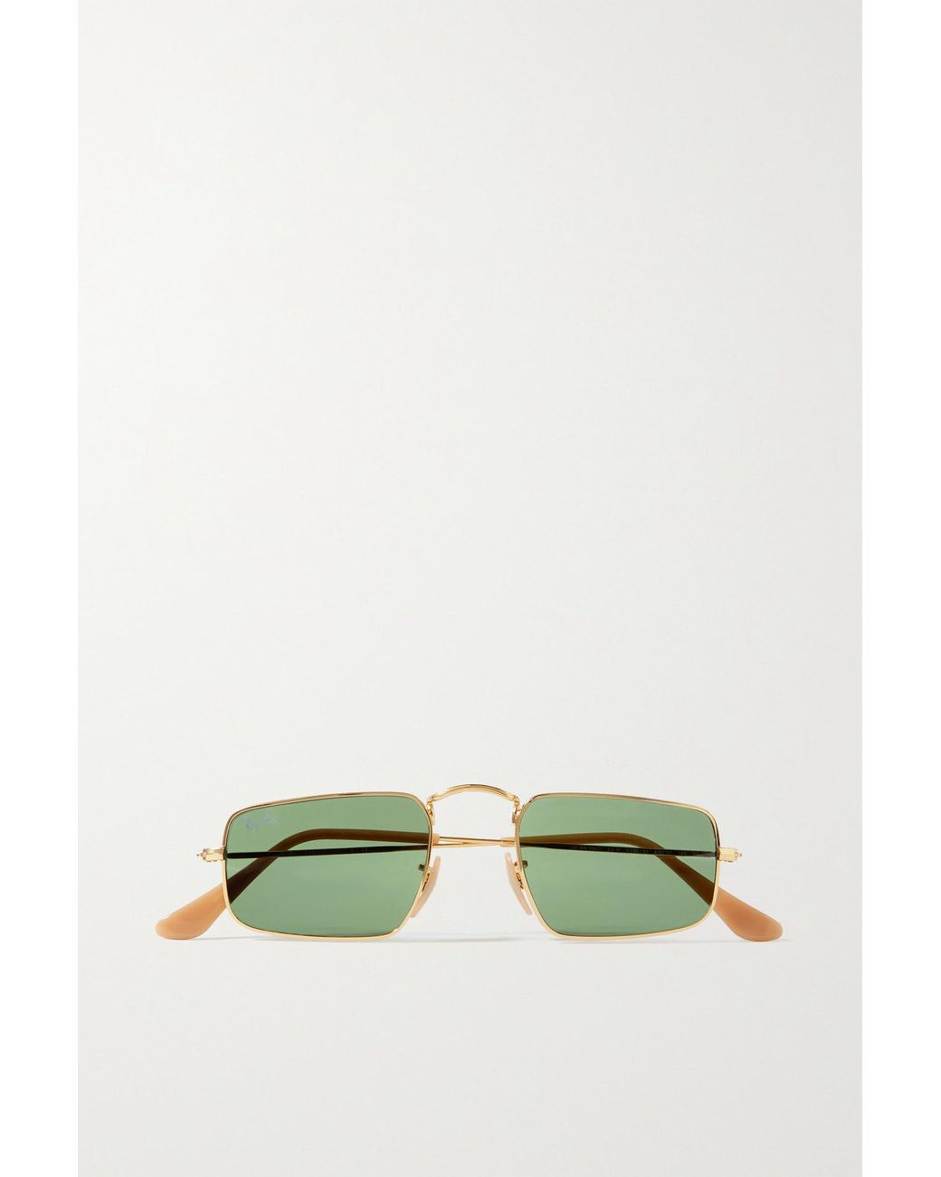 Ray-Ban Julie Rectangular-frame Gold-tone Sunglasses in Metallic | Lyst