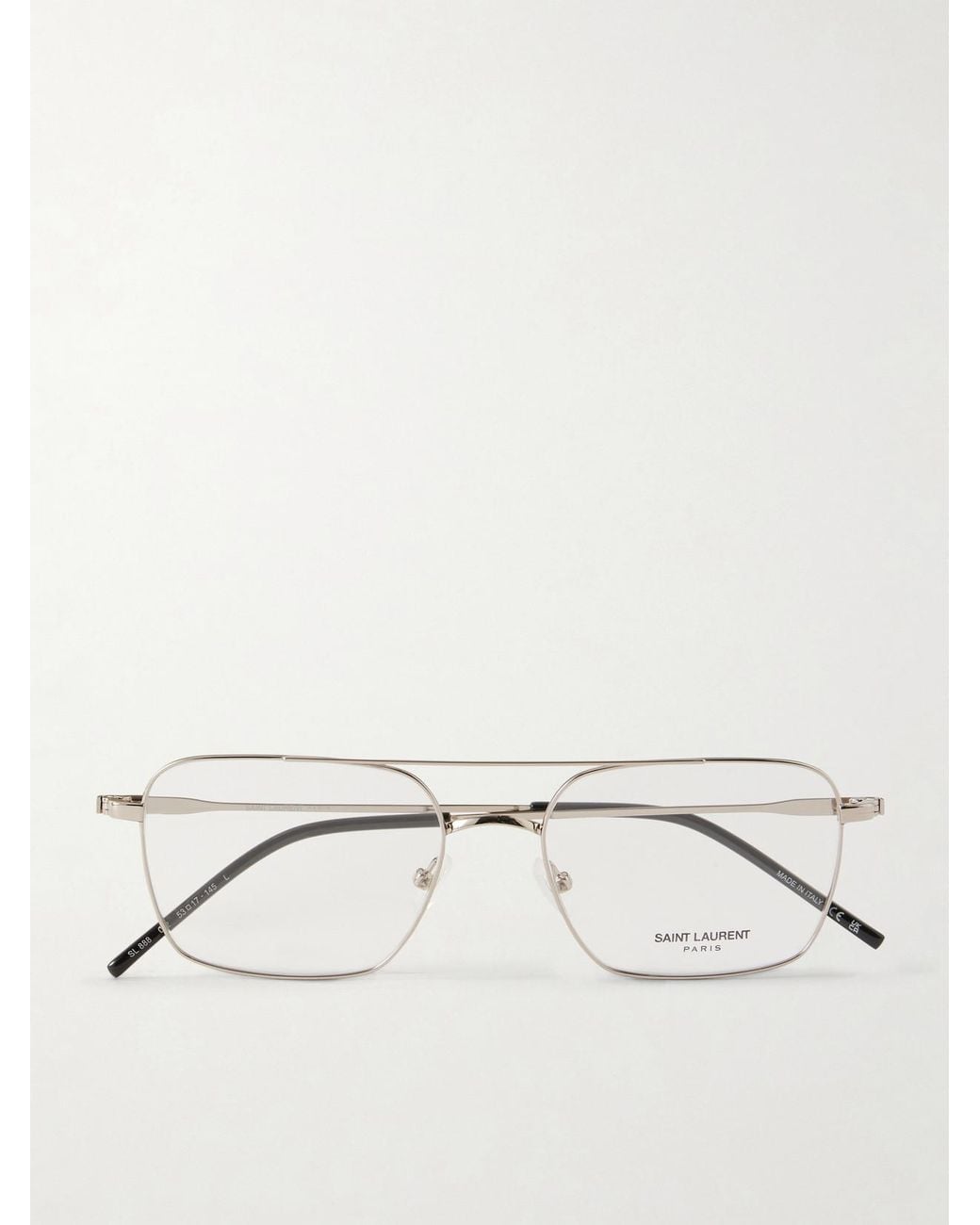 Saint Laurent Natural Sl 888 Quare-Frame Metal Glasses