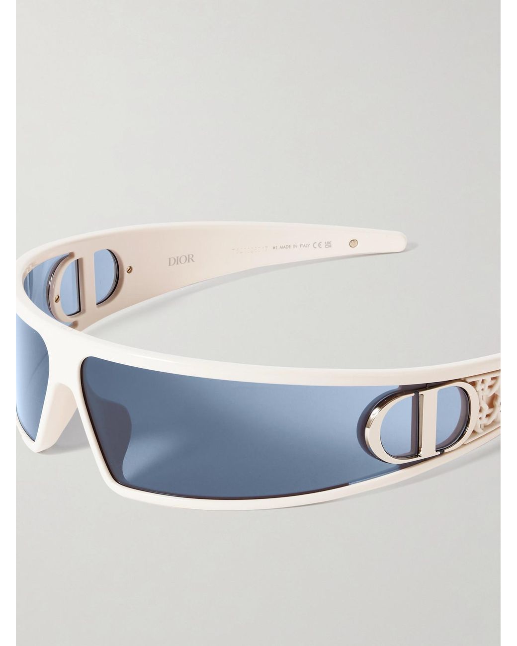 Dior Blue Verydior M1U Wrap-Around Acetate Sunglasses