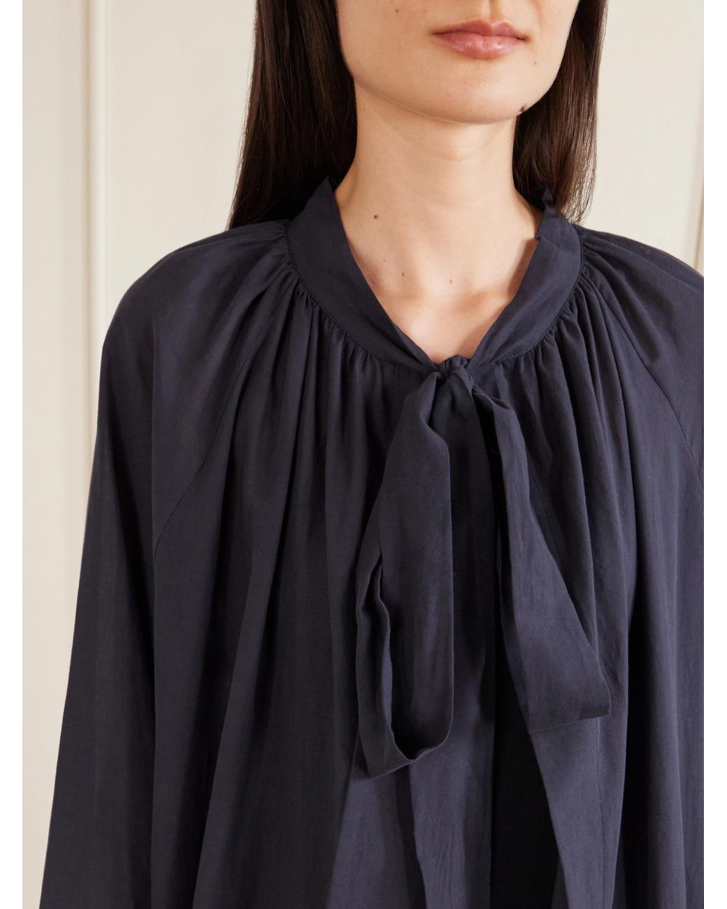 Les Vacances d'Irina Blue Liquid Summer Cotton-Voile Kaftan