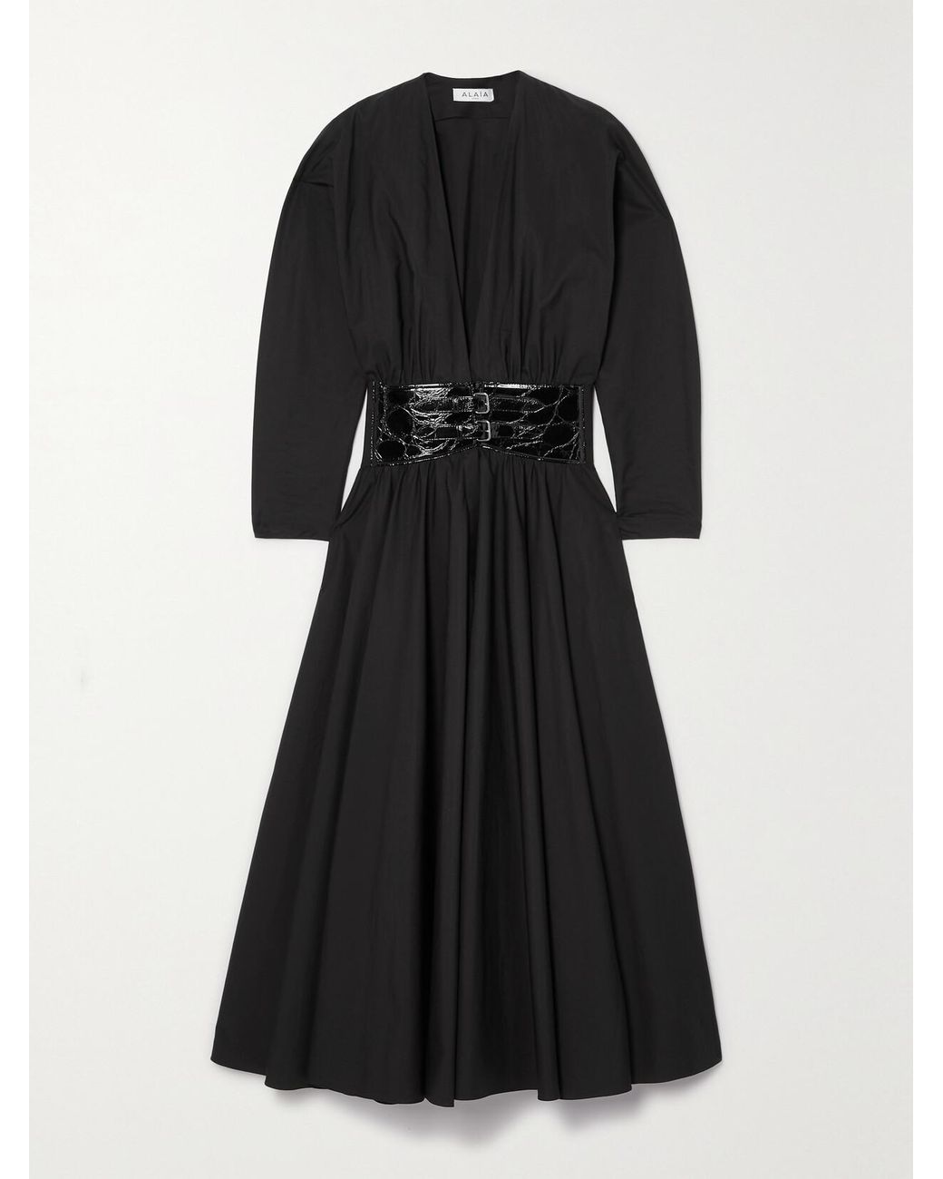 Achia Black Stripe Cotton Knit Dress