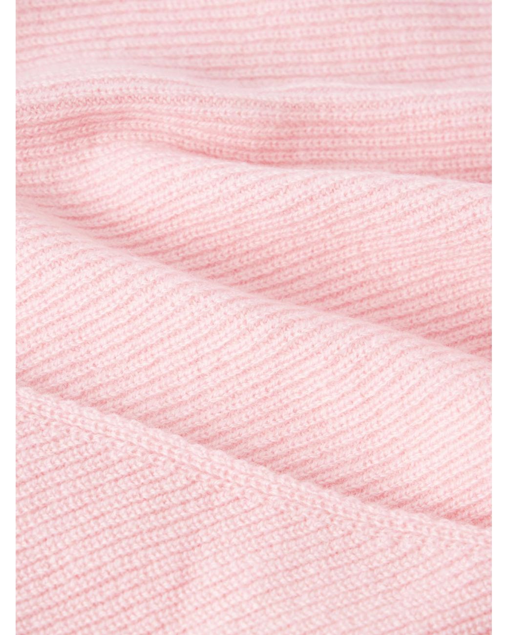 &Daughter Pink Fionn Ribbed Cashmere Scarf