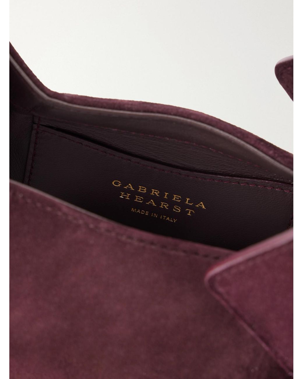 Gabriela Hearst Purple Soft Demi Suede Clutch