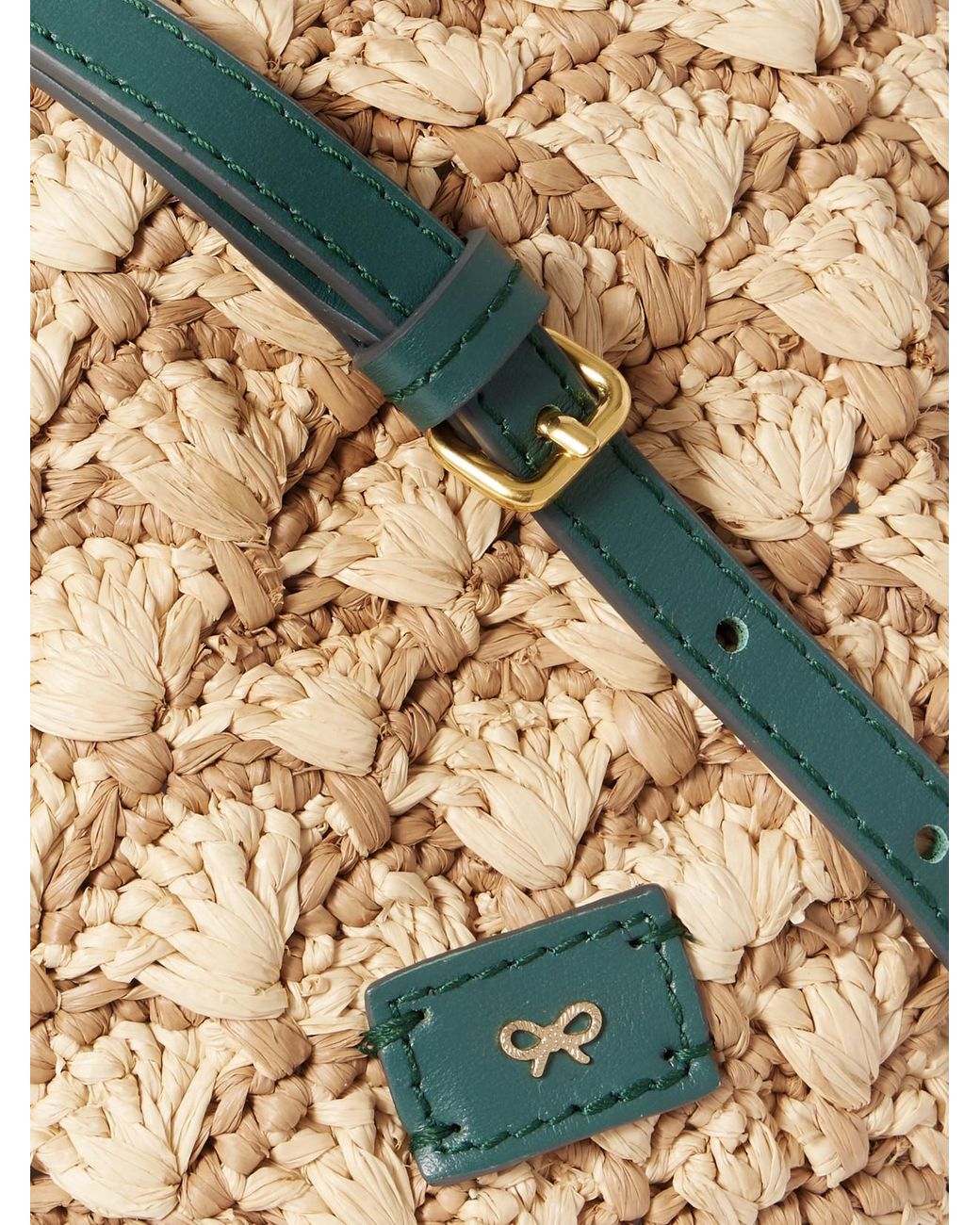 関税無☆ANYA HINDMARCH Raffia Pineapple CrossBody Bucket Bag Anya Hindmarch Raffia Pineapple Cross-Body Bucket Bag