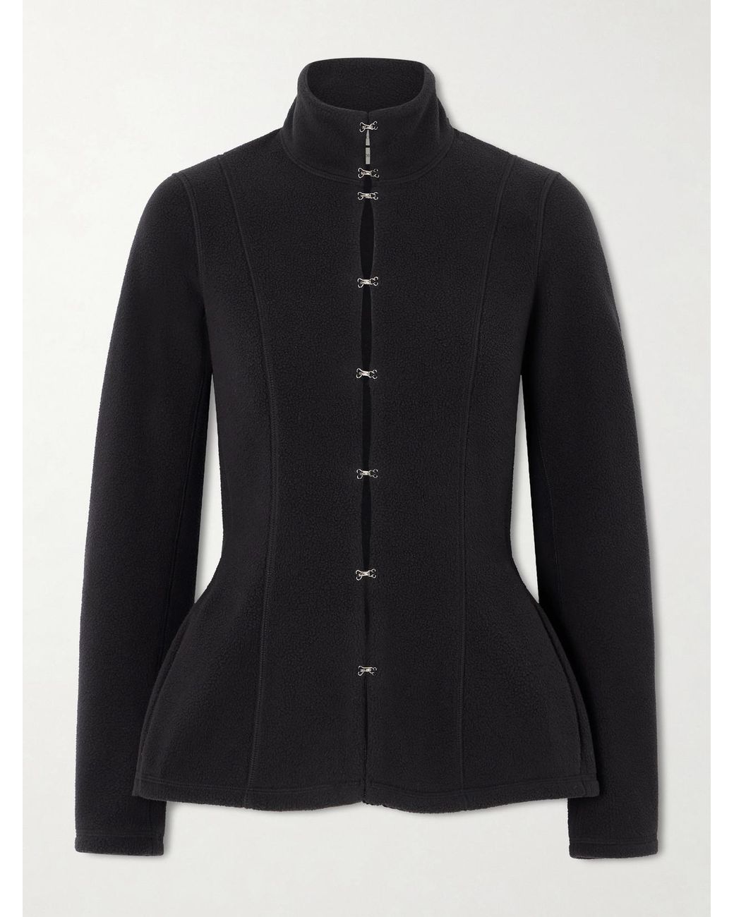 Colleen Allen Black Paneled Fleece Jacket