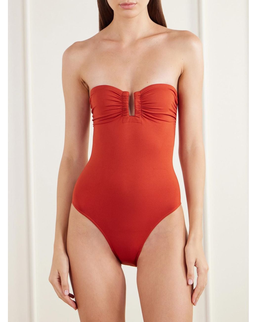 Eres Red Les Essentiels Cassiopée Bandeau Swimsuit