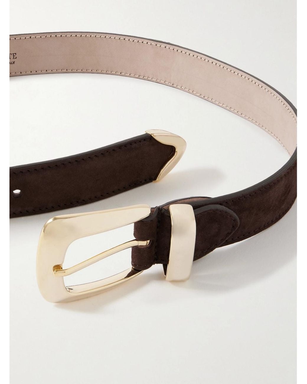 Khaite Brown Benny Suede Belt