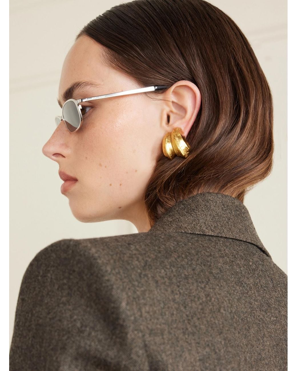 Saint Laurent Metallic Sl 934 Mia Round-Frame-Tone Metal Sunglasses