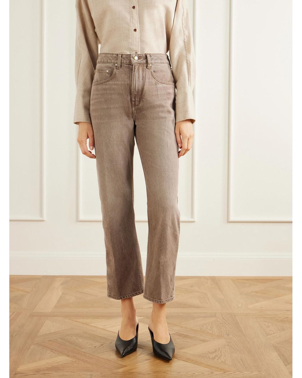 OSSOU Natural Drift High-Rise Straight-Leg Jeans