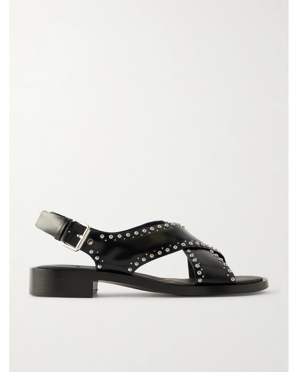 Church's Black Remi Studded Woven Leather Sandals