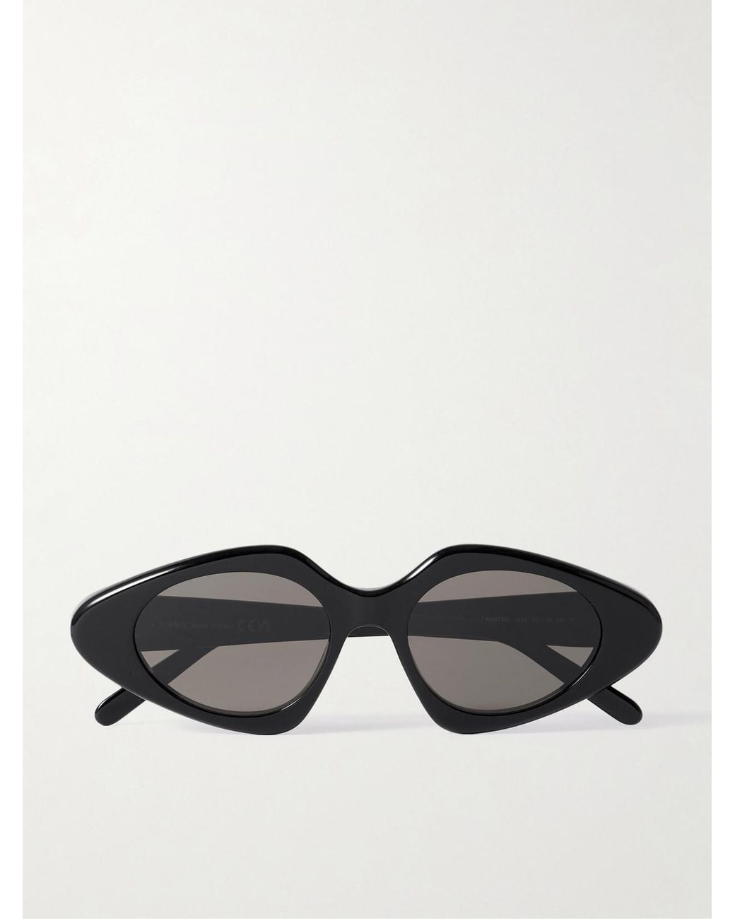 Loewe Black Slim Cat-Eye Acetate Sunglasses