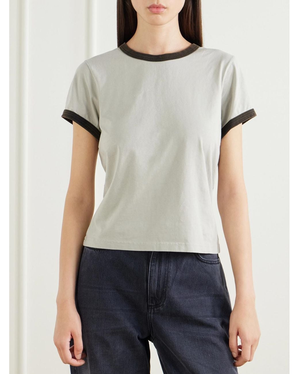 mfpen Natural Ringer Cotton T-Shirt