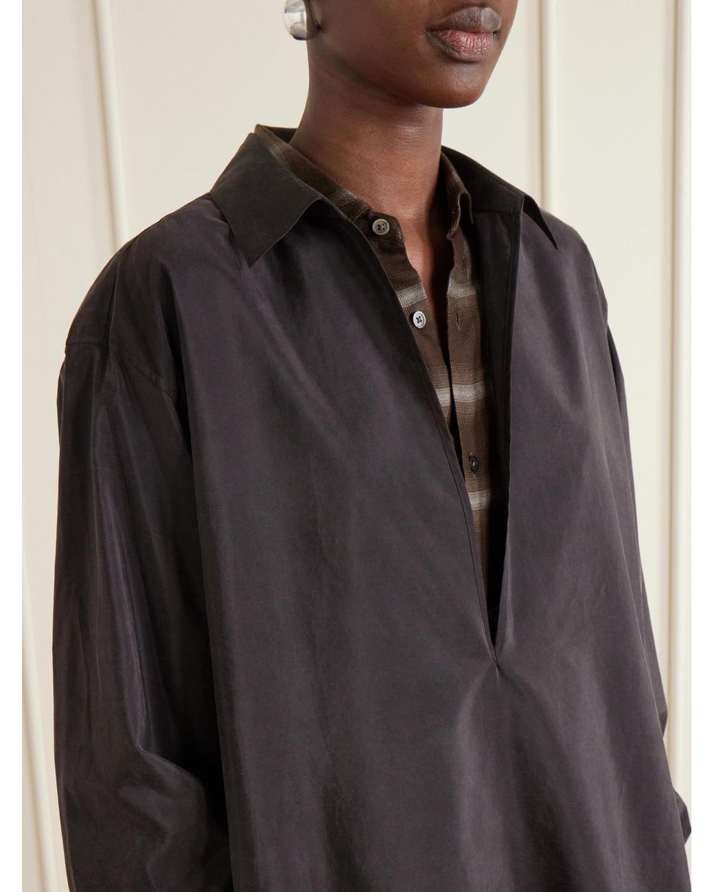 Ssstein Blue Skipper Silk-Blend Shirt