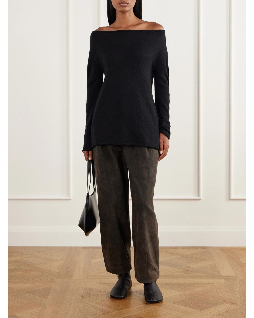 Lauren Manoogian Green Pleated Cotton-Twill Tapered Pants