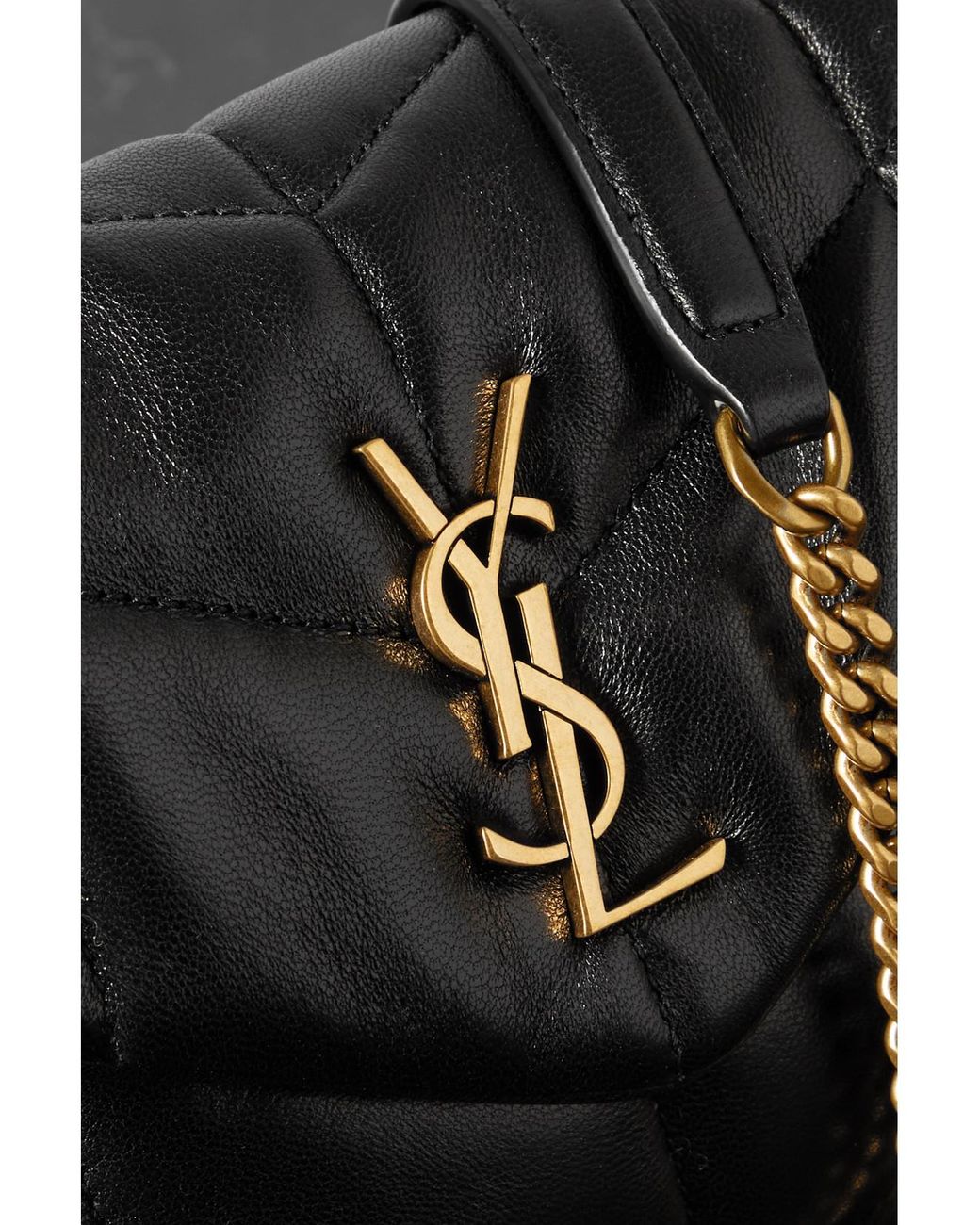 Saint Laurent Black Toy Puffer Mini Matelassé Leather Shoulder Bag