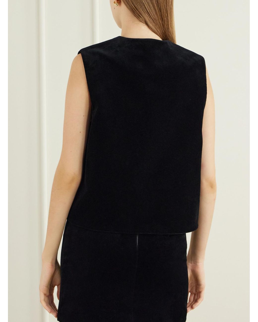 Blazé Milano Black Gliss Cotton-Velvet Vest