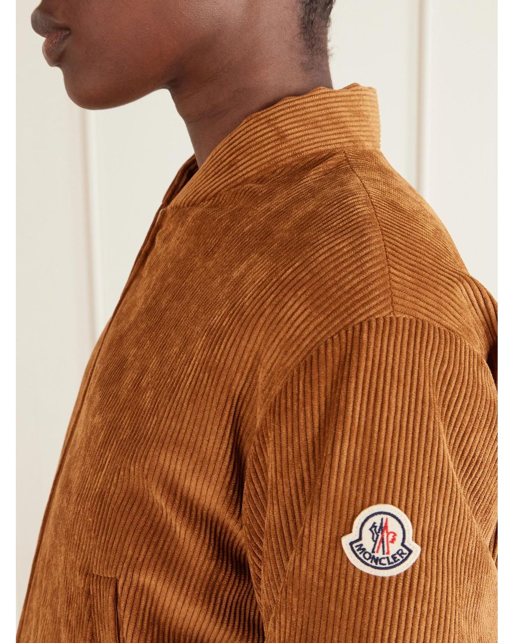 Moncler Brown Blageon Reversible Corduroy Bomber Jacket