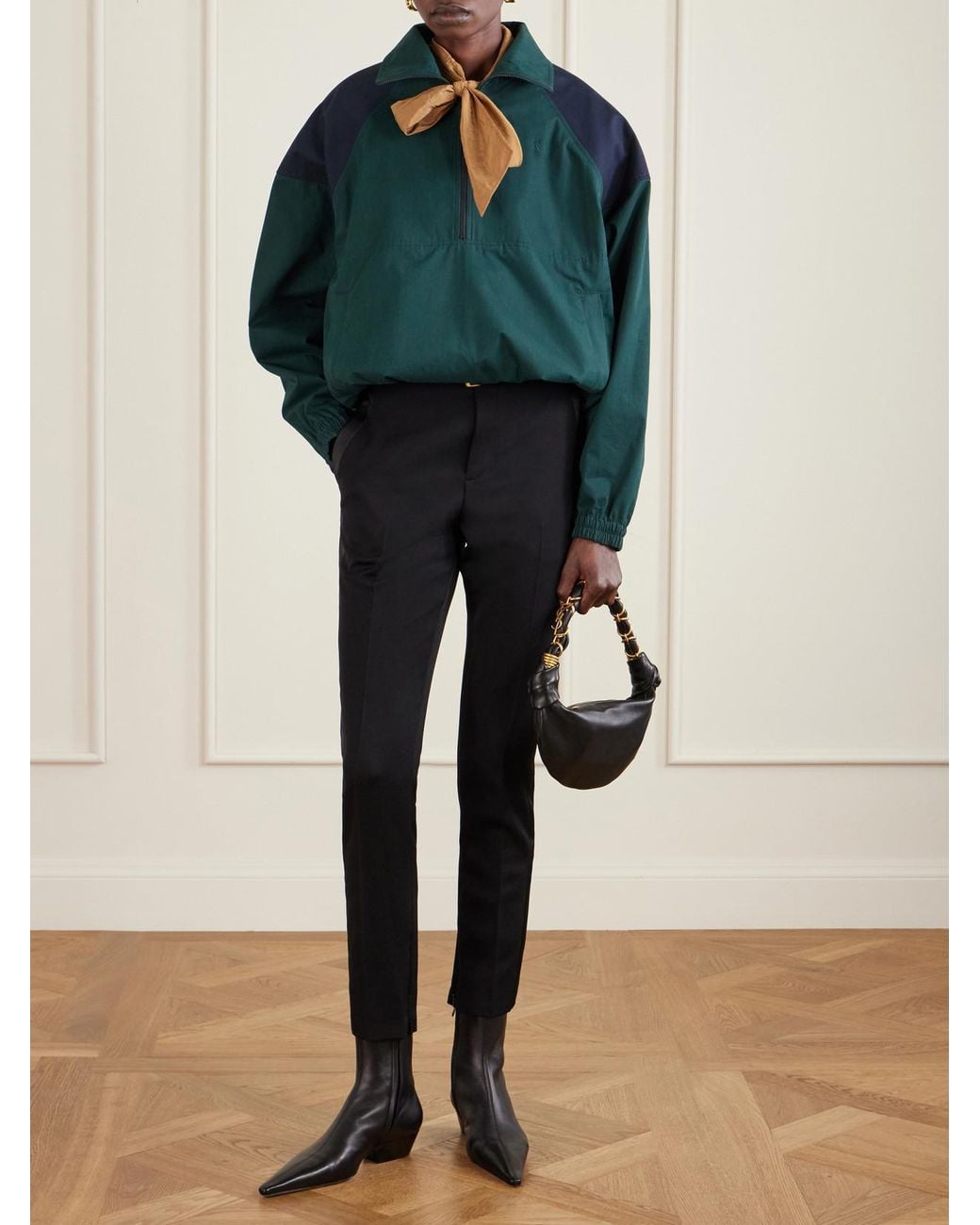 Saint Laurent Black Amalia Mini Leather Top-Handle Bag