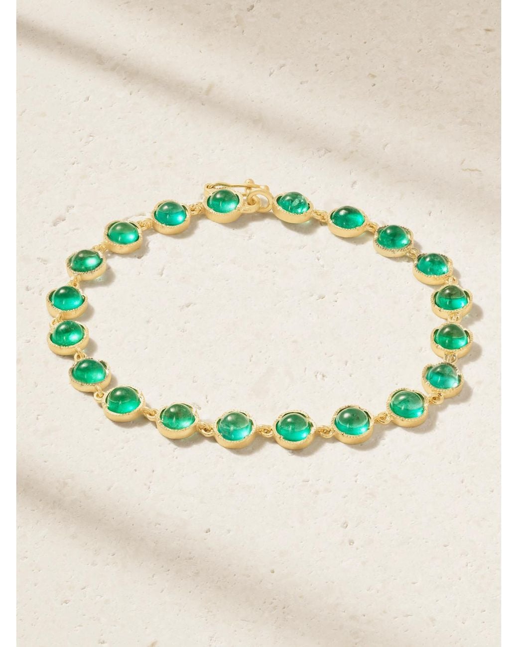 Irene Neuwirth Green 18-Karat Emerald Bracelet