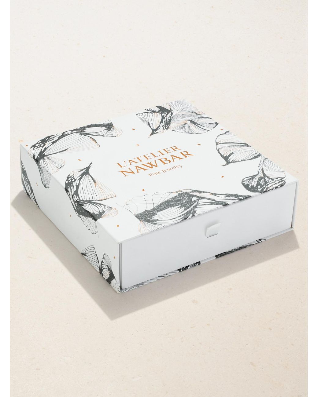 L'Atelier Nawbar Natural Boa Stackable Set Of Two 18-Karat Diamond Rings