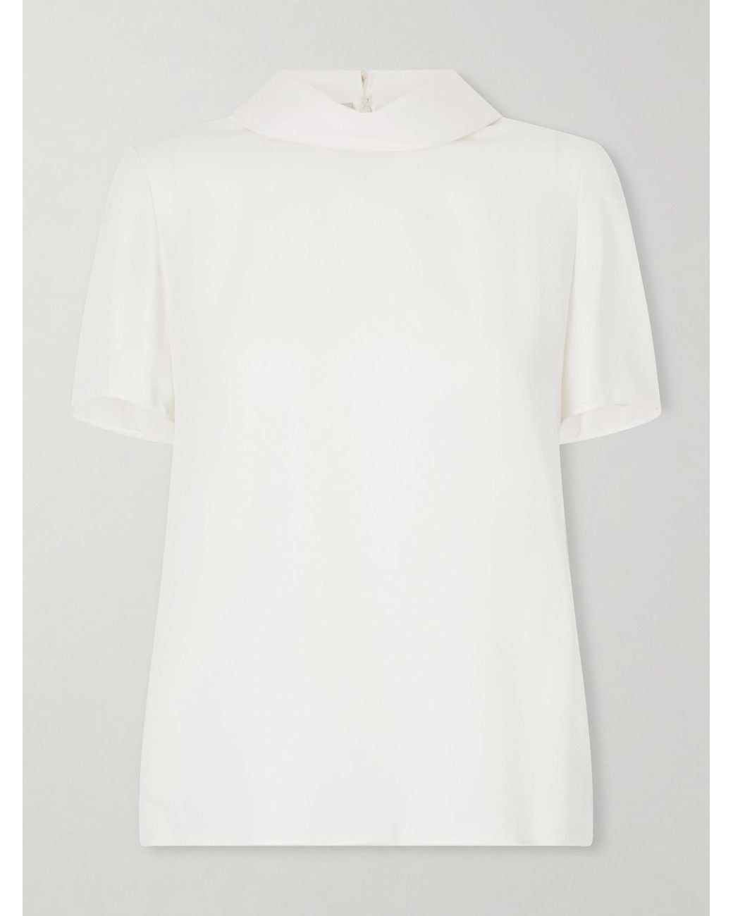 Valentino Garavani White Silk-Georgette Blouse